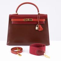 Hermes KELLY 32 Tri-Color Box Leather Handbag - Sold for $7,040 on 05-17-2026 (Lot 609).jpg